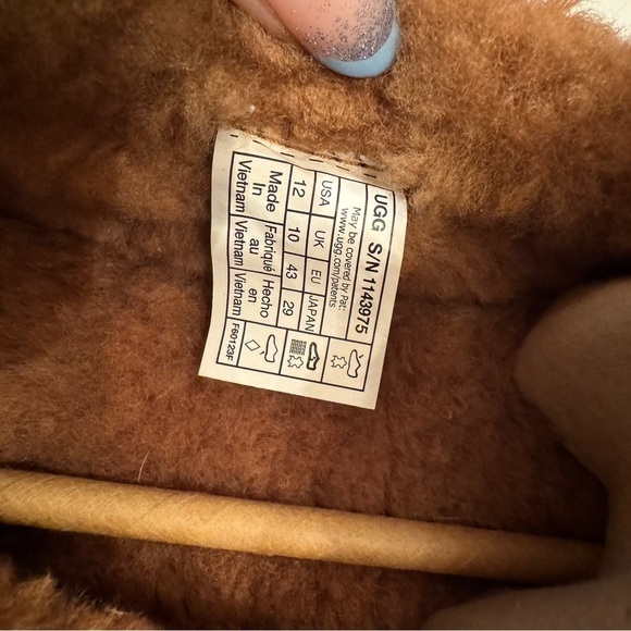 NWOB UGG ANSLEY BRAID WOMEN SLIPPER SUEDE HARDWOOD US 12 - Picture 3 of 4